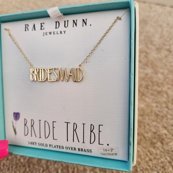 New in box! Rae Dunn Bride Tribe Bridemaid Necklace - Picture 3 of 5